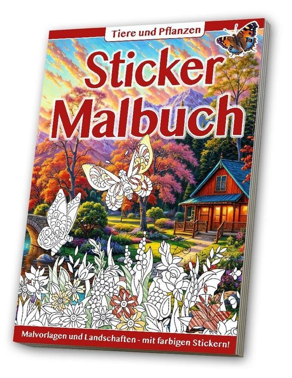 Produktbild: Sticker Malbuch: Erwachsene - Tiere & Pflanzen