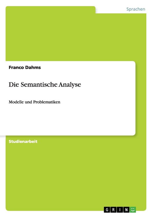 Produktbild: Die Semantische Analyse