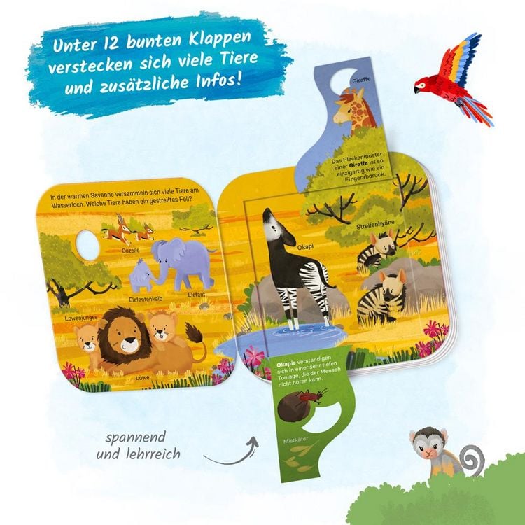 Produktbild: Tr&ouml;tsch Pappenbuch mit Klappen Mein erstes Klappenbuch Welt der Tiere Wer lebt wo?
