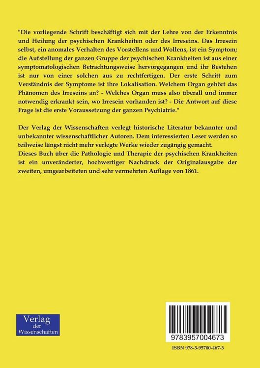 Produktbild: Pathologie und Therapie der psychischen Krankheiten