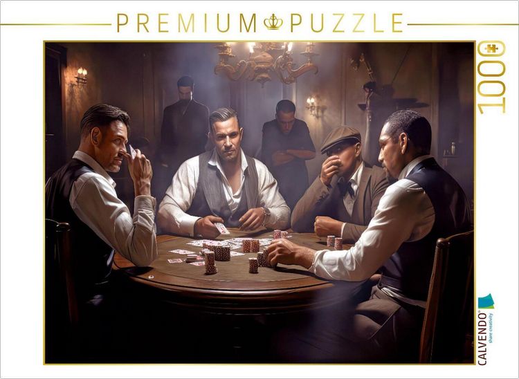 Produktbild: CALVENDO Puzzle Pokerspieler | 1000 Teile Lege-Gr&ouml;&szlig;e 64x48cm Foto-Puzzle f&uuml;r gl&uuml;ckliche Stunden