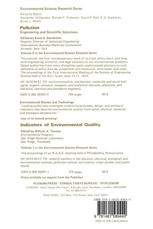 Produktbild: Environmental Pollution by Pesticides
