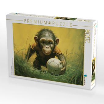 Produktbild: CALVENDO Puzzle Babyaffen im Fussballfieber | 2000 Teile Lege-Gr&ouml;&szlig;e 90x67cm Foto-Puzzle f&uuml;r gl&uuml;ckliche Stunden