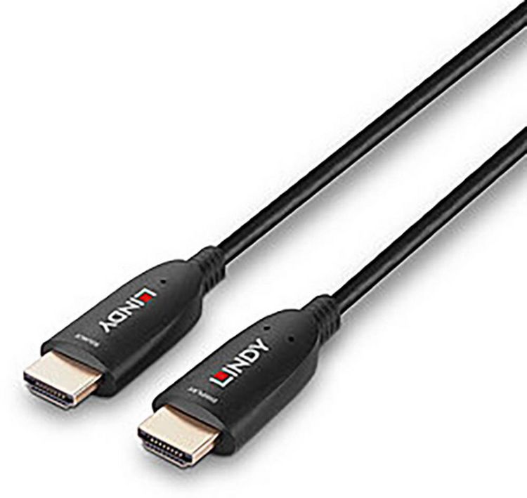 Produktbild: LINDY HDMI Anschlusskabel HDMI-A Stecker 10.00m Schwarz 38510 8K UHD HDMI-Kabel