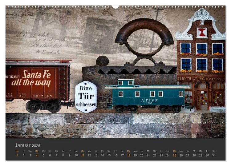 Produktbild: Patchwork - Vintage Impressionen (hochwertiger Premium Wandkalender 2026 DIN A2 quer), Kunstdruck in Hochglanz