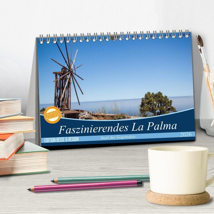 Produktbild: Faszinierendes La Palma (Tischkalender 2026 DIN A5 quer), CALVENDO Monatskalender