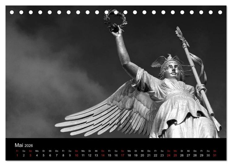 Produktbild: Berlin Monochrome (Tischkalender 2026 DIN A5 quer), CALVENDO Monatskalender