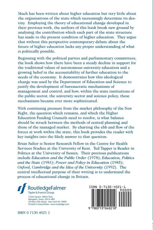 Produktbild: The State and Higher Education