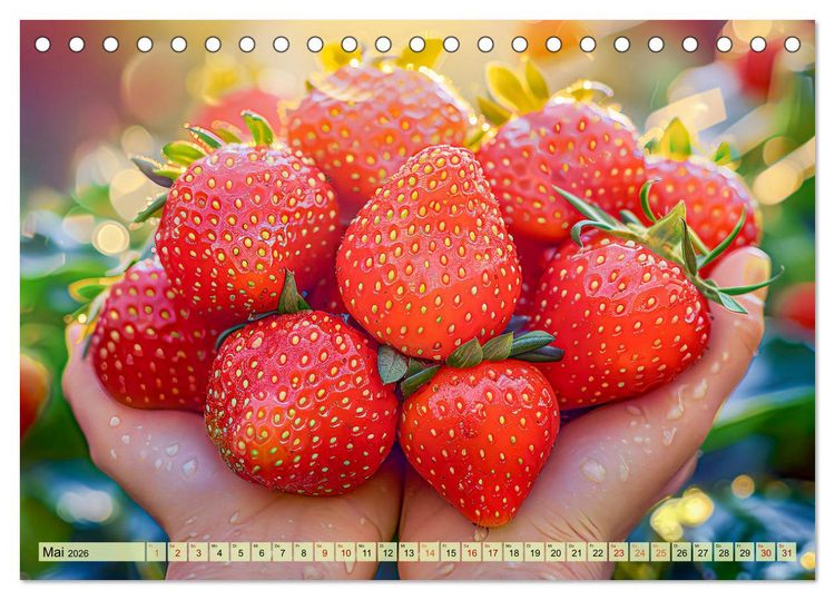 Produktbild: Erntegl&uuml;ck - Eine handvoll s&uuml;&szlig;er Fr&uuml;chte zum Anbei&szlig;en (Tischkalender 2026 DIN A5 quer), CALVENDO Monatskalender