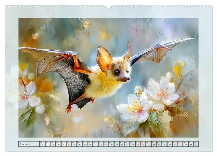 Produktbild: Flughunde. Anmut in stimmungsvollen Naturszenen (Wandkalender 2027 DIN A2 quer), CALVENDO Monatskalender