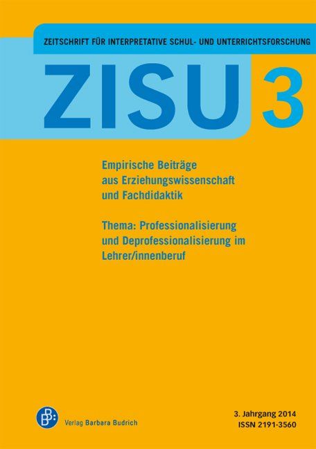 Produktbild: ZISU &ndash; Zeitschrift f&uuml;r interpretative Schul- und Unterrichtsforschung