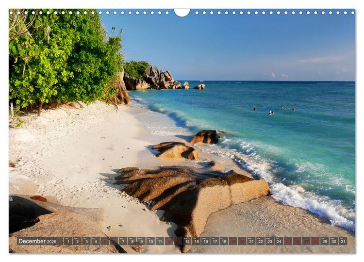 Produktbild: Seychelles, Holidays on Exotic Islands (Wall Calendar 2026 DIN A3 landscape), CALVENDO 12 Month Wall Calendar