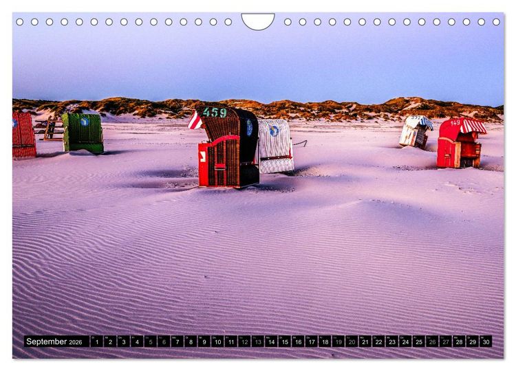 Produktbild: Einzigartige Strandansichten auf Amrum (Wandkalender 2026 DIN A4 quer), CALVENDO Monatskalender