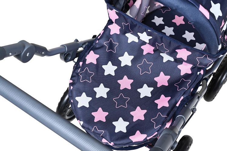 Produktbild: Knorrtoys 63443 - Puppenwagen First Princess Star Blue Pink, klappbar, Schieberh&ouml;he: 40-66cm
