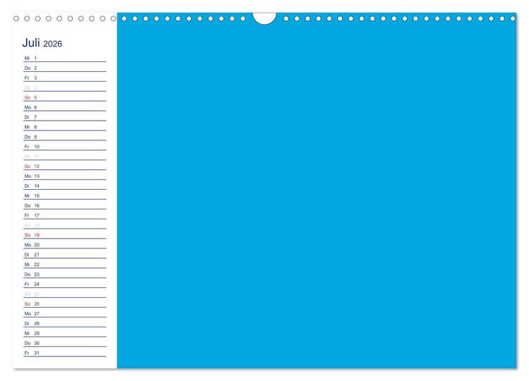 Produktbild: Farbiger Bastelkalender (Wandkalender 2026 DIN A3 quer), CALVENDO Monatskalender