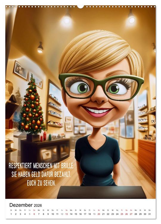 Produktbild: Optikerspr&uuml;che (Wandkalender 2026 DIN A2 hoch), CALVENDO Monatskalender