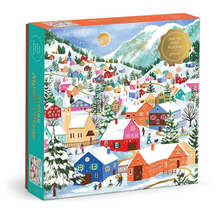 Produktbild: Swiss Alpine Village 500 Piece Foil Puzzle