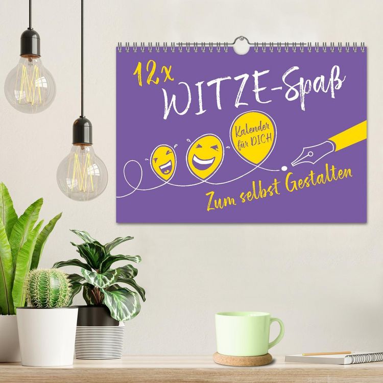 Produktbild: 12 x WITZE-Spa&szlig; - Bastelkalender (Wandkalender 2026 DIN A4 quer), CALVENDO Monatskalender
