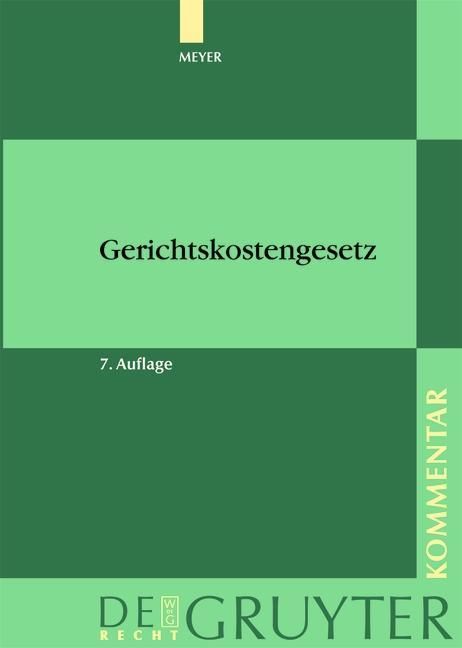 Produktbild: Gerichtskostengesetz