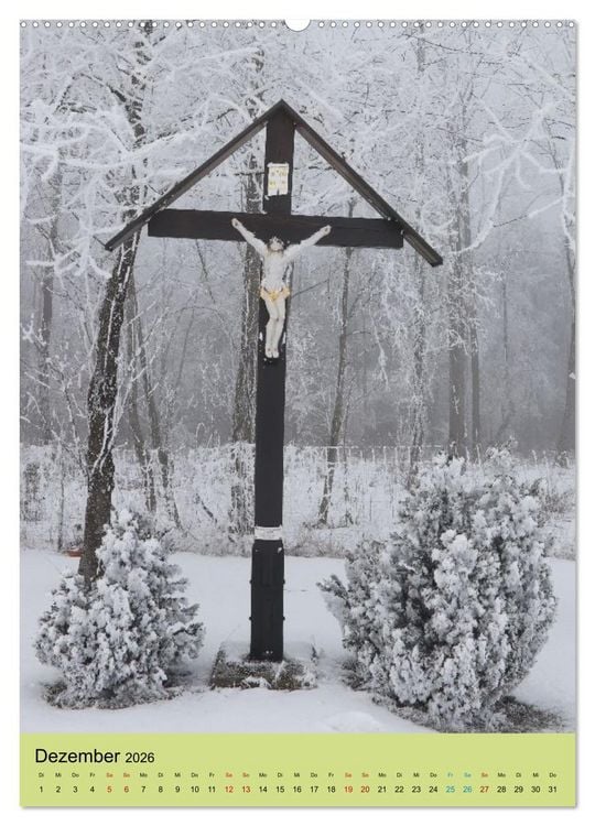 Produktbild: Wegkreuze - christliche Symbole am Wegesrand (Wandkalender 2026 DIN A2 hoch), CALVENDO Monatskalender