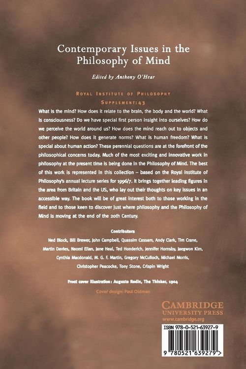 Produktbild: Contemporary Issues in the Philosophy of Mind