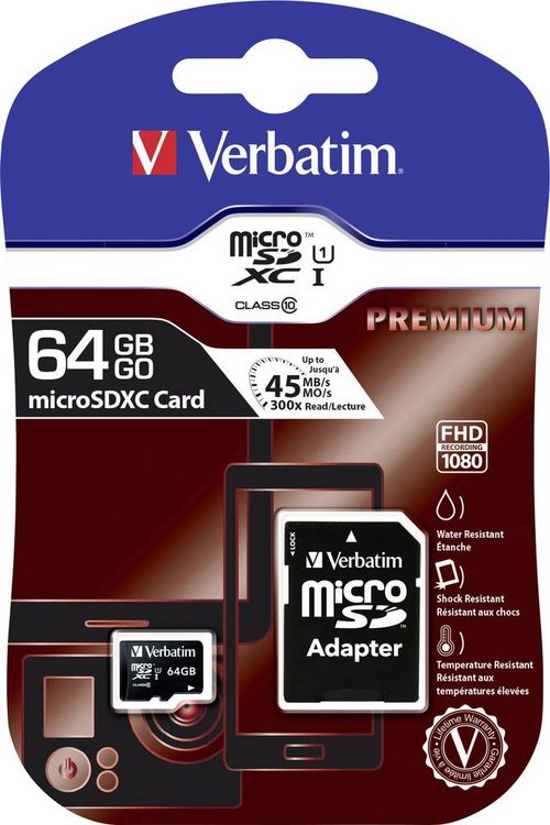 Produktbild: Verbatim microSDXC Card 64GB 44084