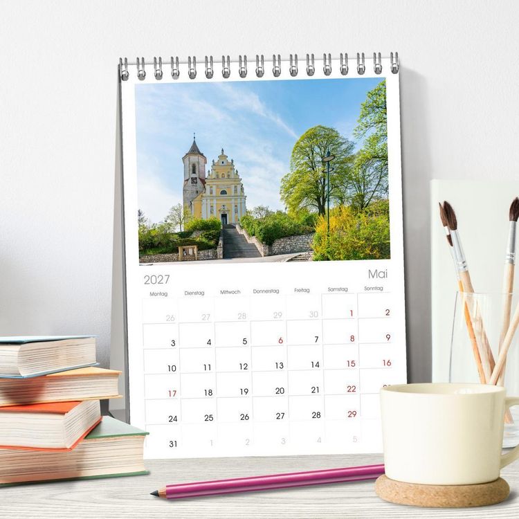 Produktbild: Tischplaner 2027 - Das Weinviertel im wundersch&ouml;nen Nieder&ouml;sterreich. (A5 Tischkalender zum Aufstellen) CALVENDO