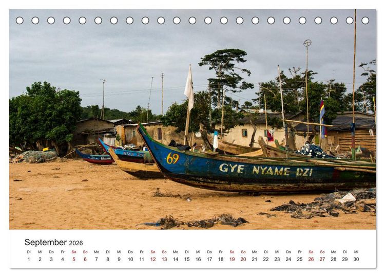 Produktbild: Eine Reise durch Ghana (Tischkalender 2026 DIN A5 quer), CALVENDO Monatskalender