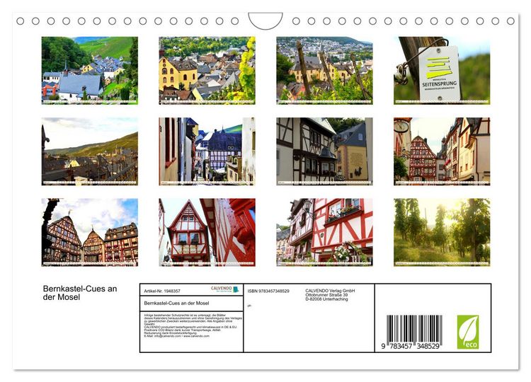 Produktbild: Bernkastel-Cues an der Mosel (Wandkalender 2026 DIN A4 quer), CALVENDO Monatskalender