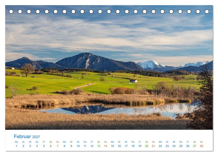 Produktbild: Im blauen Land am Alpenrand (Tischkalender 2027 DIN A5 quer), CALVENDO Monatskalender