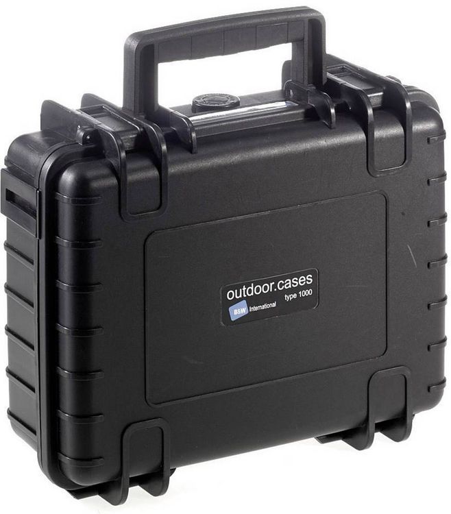 Produktbild: B & W International Outdoor Koffer outdoor.cases Typ 1000 4.1 l (B x H x T) 270 x 215 x 105 mm Schwarz 1000/B/SI