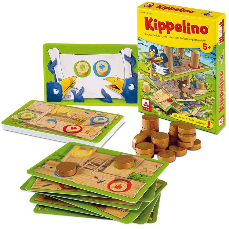 Produktbild: Kippelino, Geschicklichkeitsspiel, Stapelspiel, Familienspiel