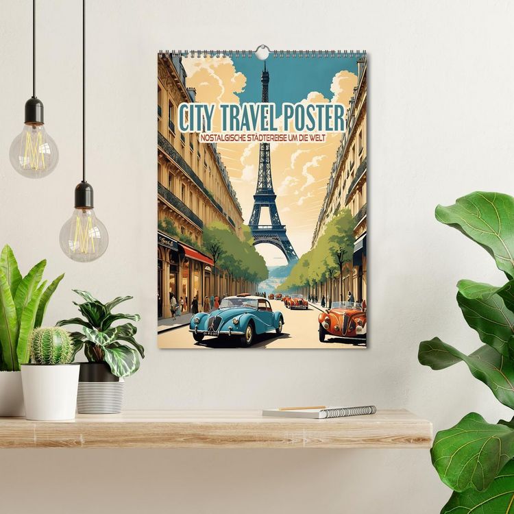 Produktbild: City Travel Poster - nostalgische St&auml;dtereise um die Welt (Wandkalender 2026 DIN A3 hoch), CALVENDO Monatskalender