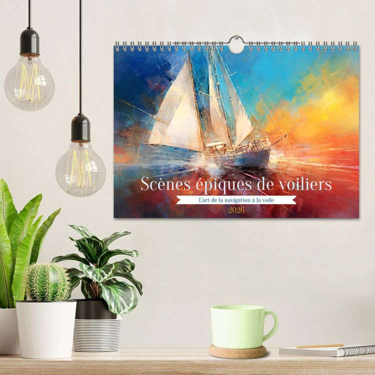 Produktbild: Sc&egrave;nes &eacute;piques de voiliers (Calendrier mural 2026 DIN A4 vertical), CALVENDO calendrier mensuel
