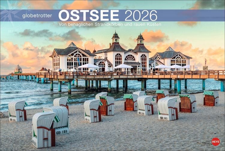 Produktbild: Ostsee Globetrotter Kalender 2026 - Von behaglichen Strandkörben und rauen Küsten