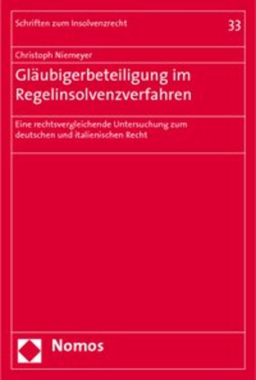 Produktbild: Gl&auml;ubigerbeteiligung im Regelinsolvenzverfahren