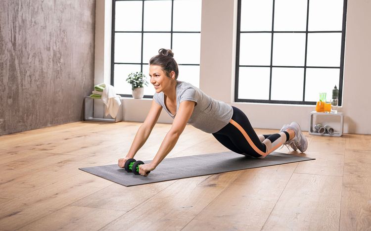 Massageroller & Bauchtrainer 2 in 1