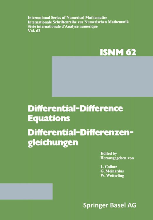 Produktbild: Differential-Difference Equations/Differential-Differenzengleichungen