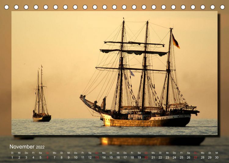Produktbild: Abends am Meer (Tischkalender 2022 DIN A5 quer)