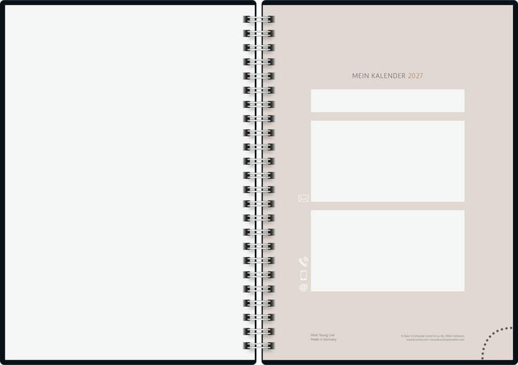 Produktbild: rido/id&eacute; 7021407017 Buchkalender Premium Young Line 2027 "Marble" A5, Papier
