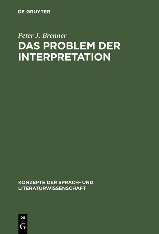 Produktbild: Das Problem der Interpretation
