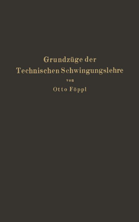 Produktbild: Grundz&uuml;ge der Technischen Schwingungslehre