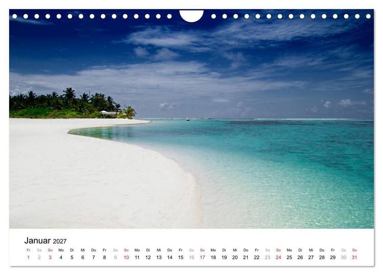 Produktbild: Malediven &ndash; Das Paradies im Indischen Ozean III (Wandkalender 2027 DIN A4 quer), CALVENDO Monatskalender