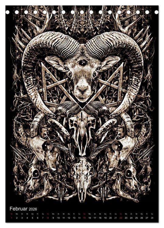 Produktbild: BLOODBOY/DARK ILLUSTRATION (Tischkalender 2026 DIN A5 hoch), CALVENDO Monatskalender