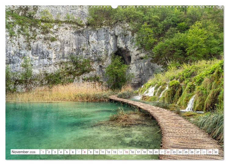 Produktbild: Welterbe in Kroatien - Plitvicer Seen (hochwertiger Premium Wandkalender 2026 DIN A2 quer), Kunstdruck in Hochglanz