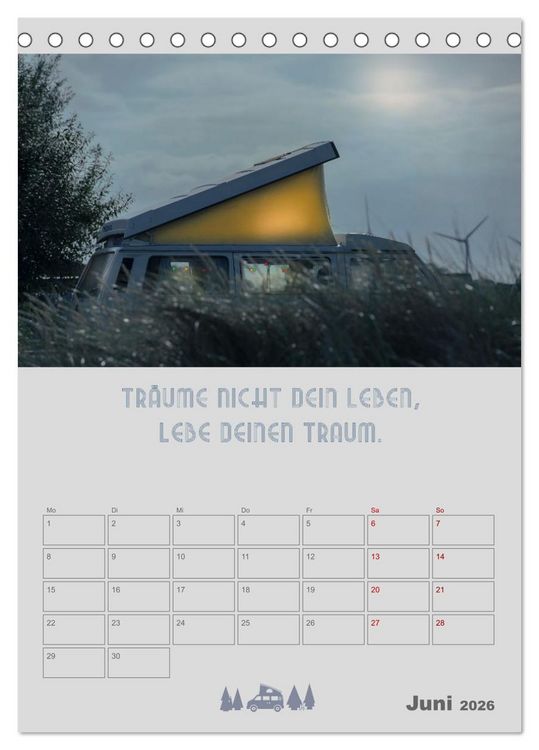 Produktbild: Vanlife - Hotel kann jeder! (Tischkalender 2026 DIN A5 hoch), CALVENDO Monatskalender