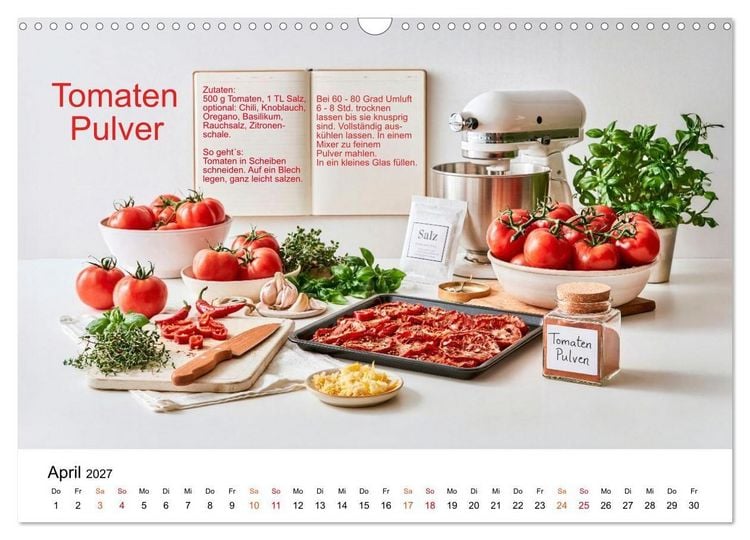 Produktbild: Tomatenzauber - frisch, w&uuml;rzig, selbst gemacht (Wandkalender 2027 DIN A3 quer), CALVENDO Monatskalender