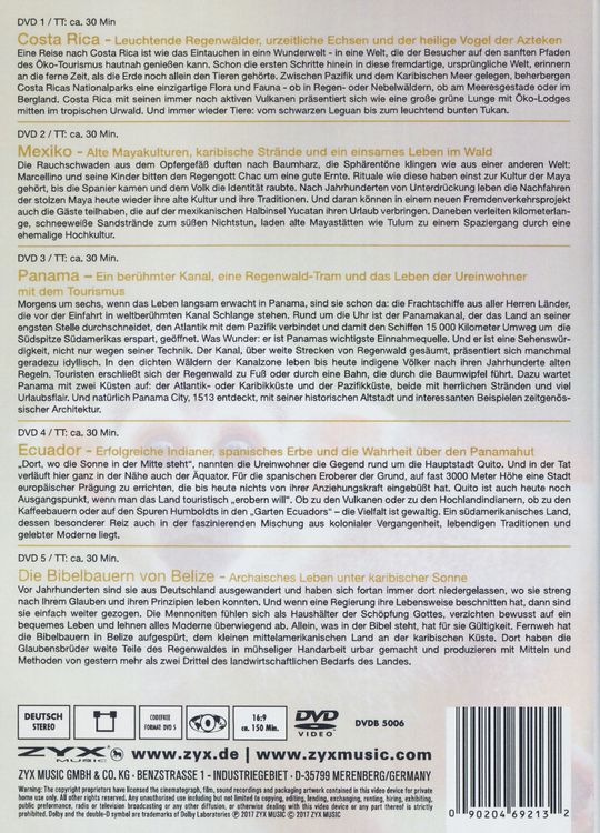 Produktbild: Abenteuer Südamerika - Lebensweise, Kultur und Geschichte - Fernweh Collection [5 DVDs]