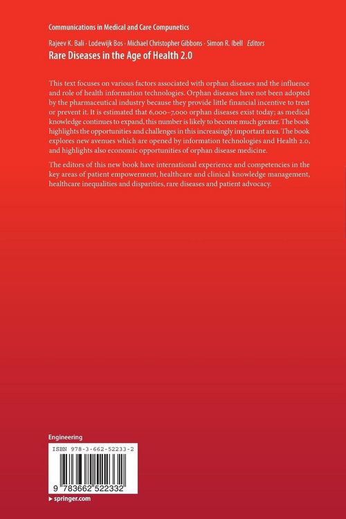 Produktbild: Rare Diseases in the Age of Health 2.0