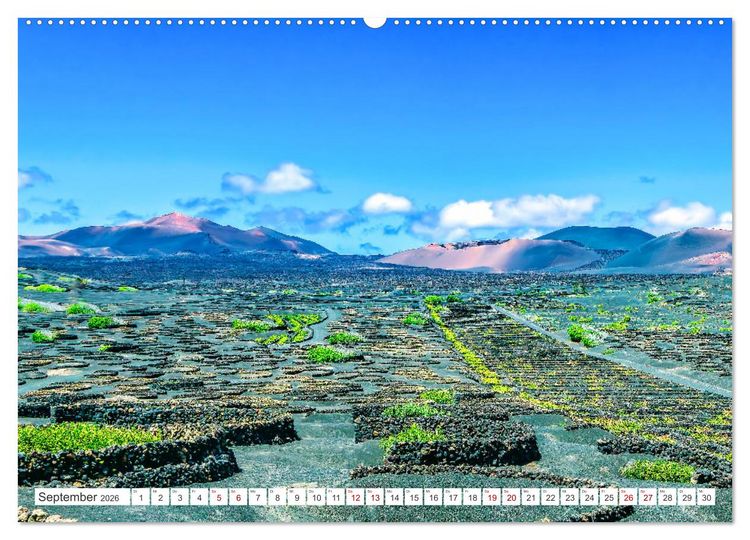 Produktbild: Lanzarote - Wo die Vulkane die Landschaft formten (hochwertiger Premium Wandkalender 2026 DIN A2 quer), Kunstdruck in Hochglanz